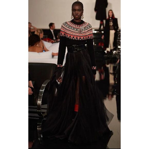 Ralph Lauren Collection Alligator Trench Buckle Brown Wide Belt M Women’s - Picture 9 of 9